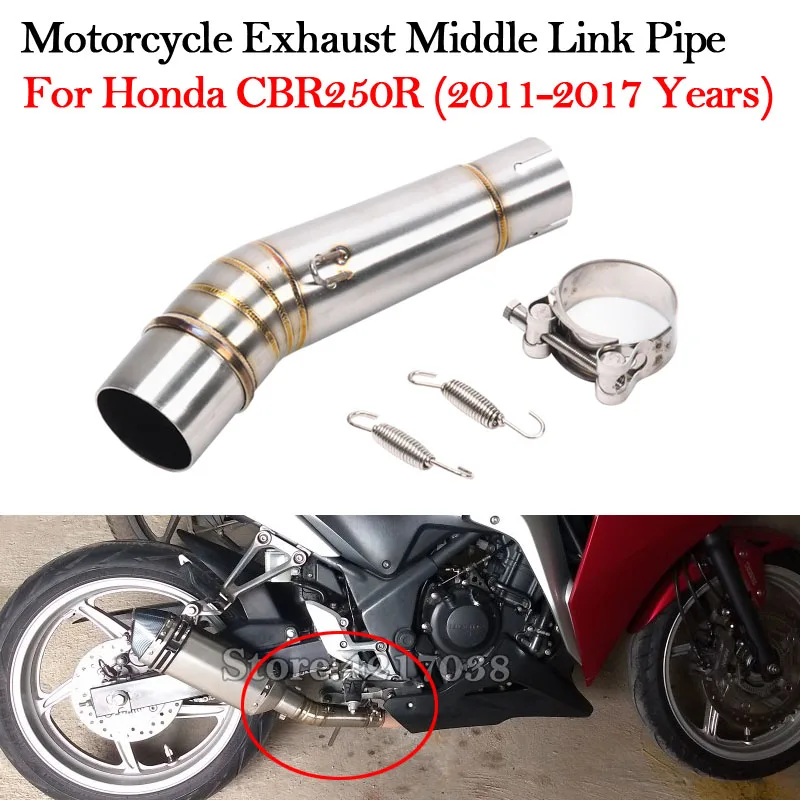 51mm Slip On Middle Link Pipe For Honda CBR250R 250R 2011-2017 Years Motorcycle Exhaust Pipe Escape Echappement Modified Muffler
51mm Slip On Middle Link Pipe For Honda CBR250R 250R 2011-2017 Years Motorcycle Exhaust Pipe Escape Echappement Modified Muffler