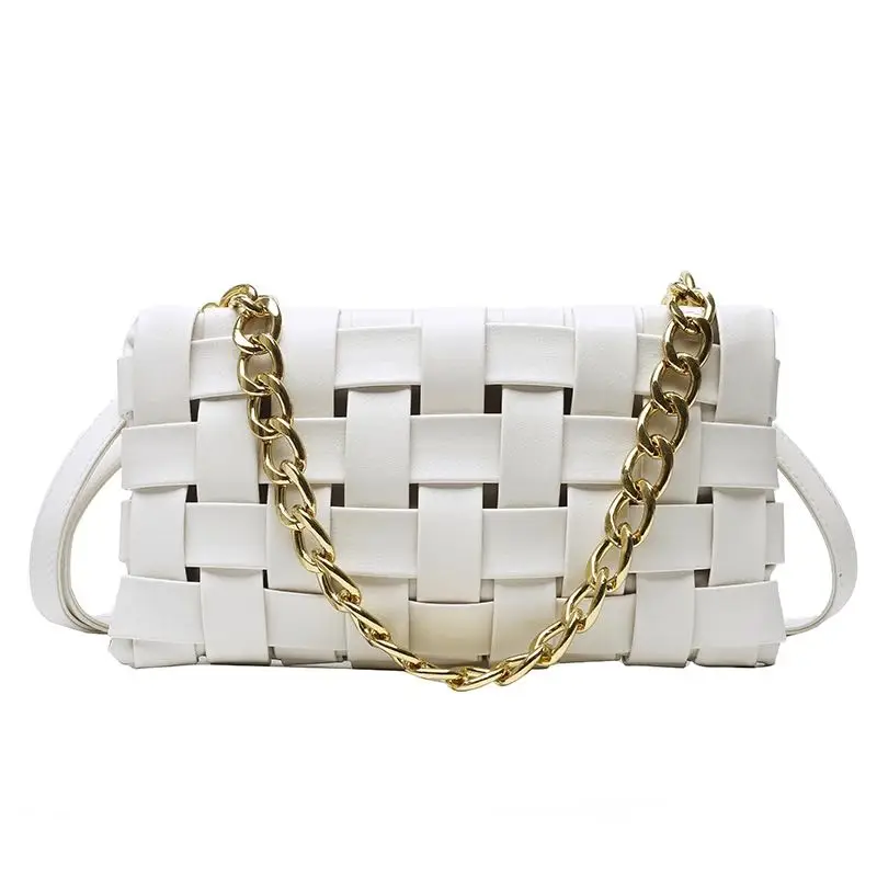 Weave Design PU Leather Crossbody Bags For Women 2021 Luxury Solid Color Shoulder Handbags Chain Crossbody Bag Baguette Bag
Weave Design PU Leather Crossbody Bags For Women 2021 Luxury Solid Color Shoulder Handbags Chain Crossbody Bag Baguette Bag