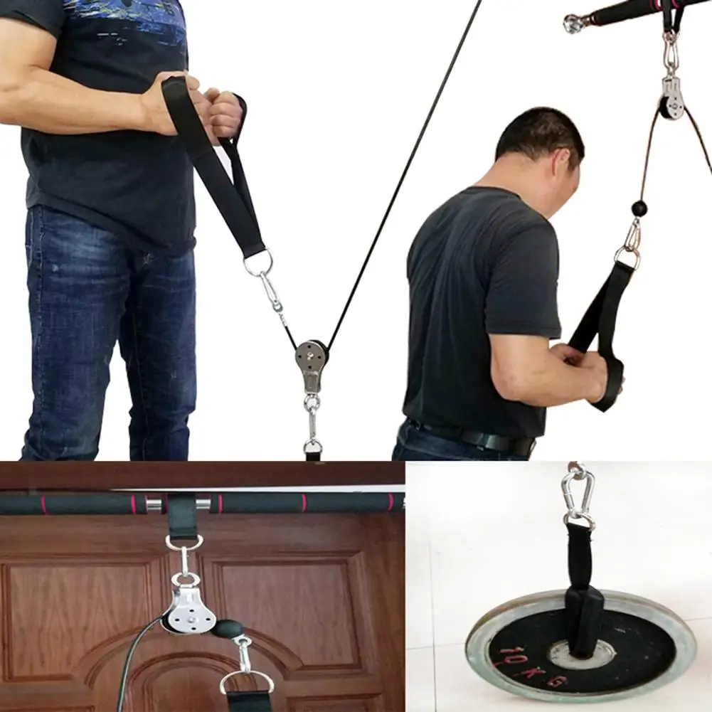 Pulley System Triceps Training Exerciser Fitness Workout Equipment Cable Machine Attachments for Gym
Pulley System Triceps Training Exerciser Fitness Workout Equipment Cable Machine Attachments for Gym
