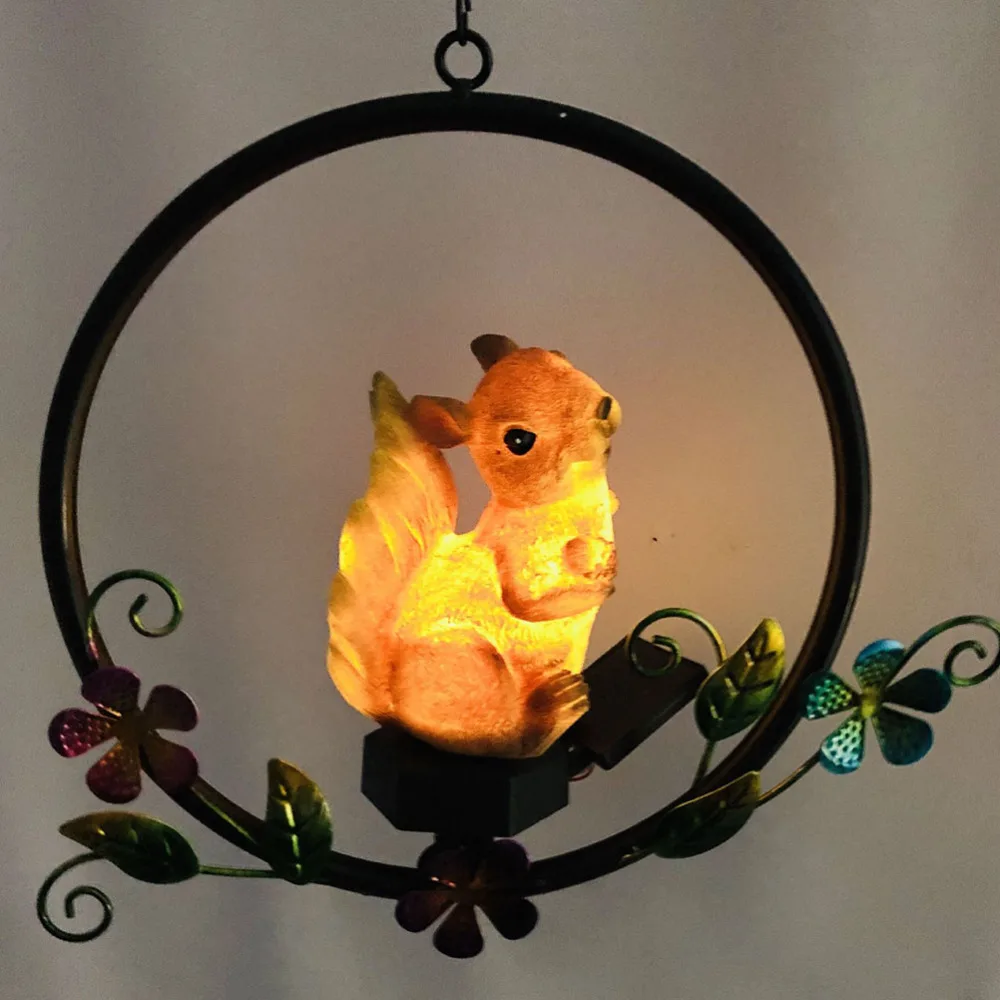 Squirrels Solar-Powered Lamp Pretty LED Hanging Light Decorative Garden Light
Squirrels Solar-Powered Lamp Pretty LED Hanging Light Decorative Garden Light