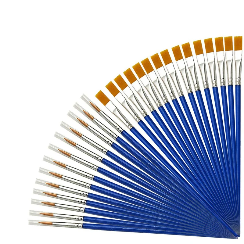 100 Pieces Kids Paint Brushes Set for Watercolor Oil Painting Flat +Pointed Brush for Body Face Nail Craft Art
100 Pieces Kids Paint Brushes Set for Watercolor Oil Painting Flat +Pointed Brush for Body Face Nail Craft Art