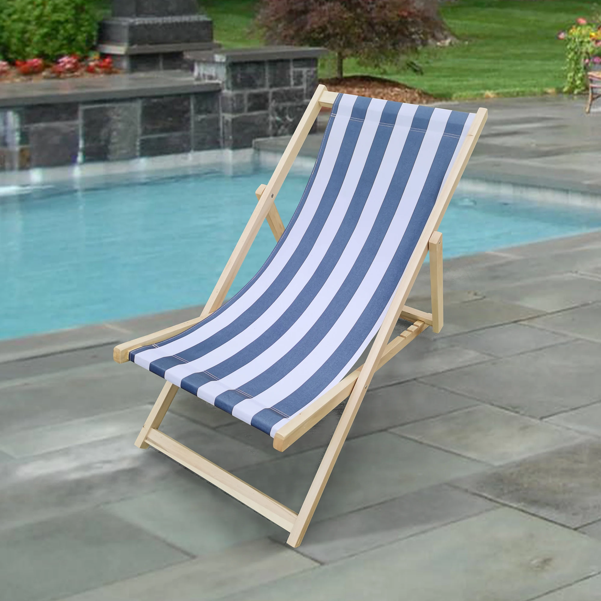 Sun Loungers For Outdoor Popilis Wood Sling Chair Blue Stripe Garden Chaise Chair Home Furniture
Sun Loungers For Outdoor Popilis Wood Sling Chair Blue Stripe Garden Chaise Chair Home Furniture