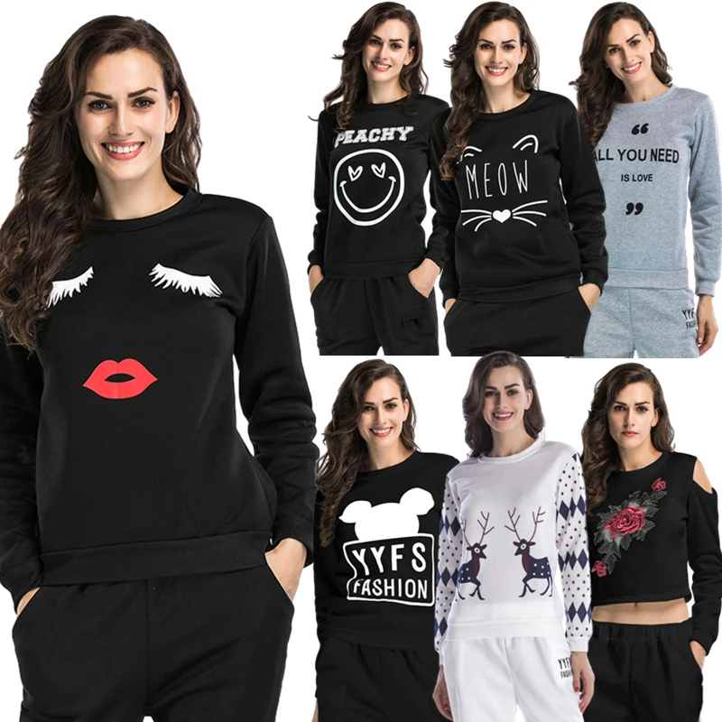 Women's Fashion Autumn and Winter Clothes Plus Velvet Loose Top Printed Round Neck Casual Sweater
Women's Fashion Autumn and Winter Clothes Plus Velvet Loose Top Printed Round Neck Casual Sweater