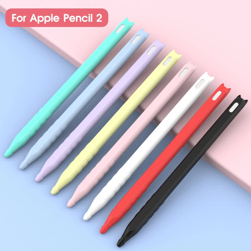 Фото Новый мягкий силиконовый чехол для Apple Pencil 2 Ipad Stylus противоскользящий защитный