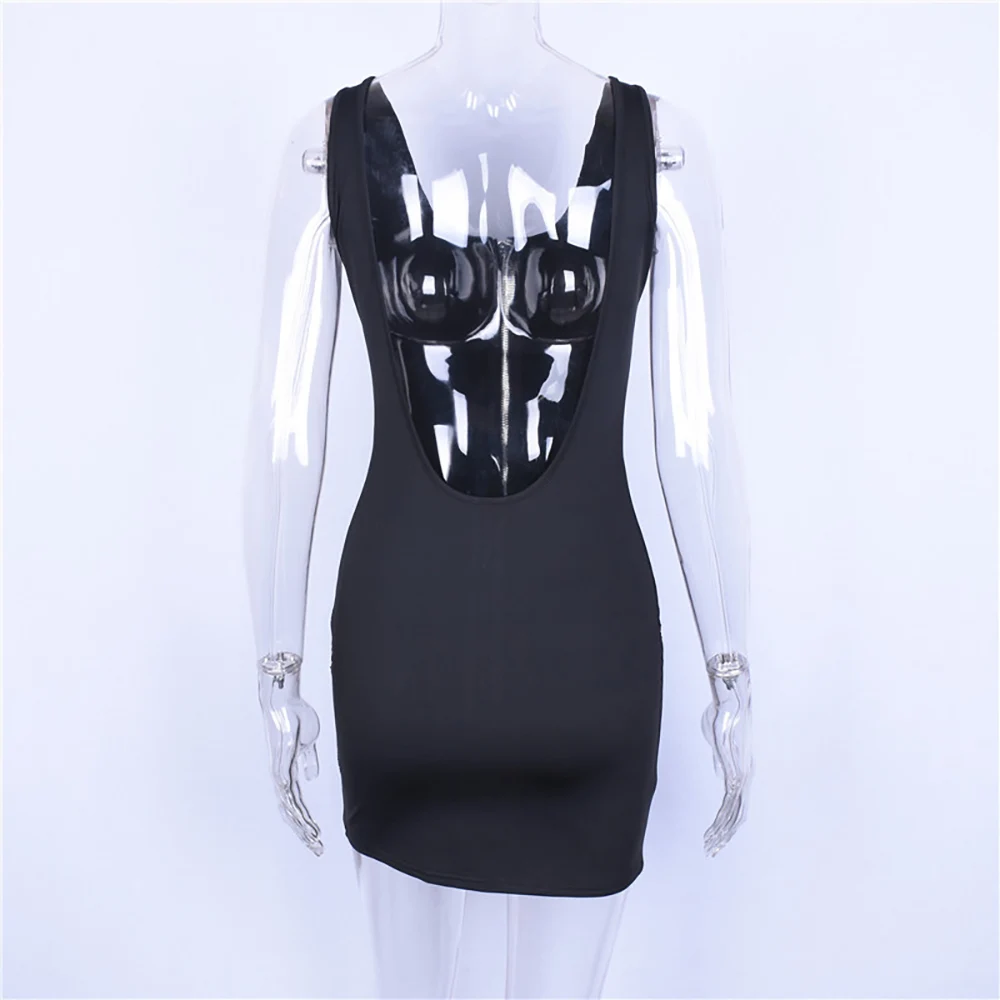 Backless Square Collar Black Mini Party Dress Women Zipper Up Bodycon Sexy Outfit 2020 Summer Streetwear Short Club Clothes
Backless Square Collar Black Mini Party Dress Women Zipper Up Bodycon Sexy Outfit 2020 Summer Streetwear Short Club Clothes