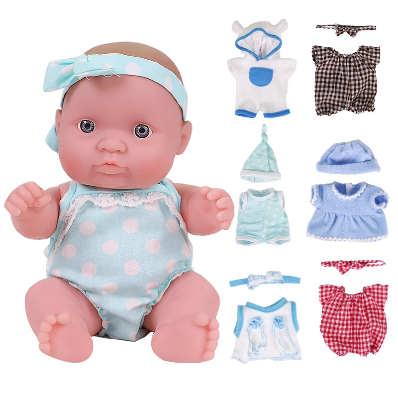 8 дюймов Кукла реборн игрушки Реалистичные куклы Bebe силиконовая резина тело в