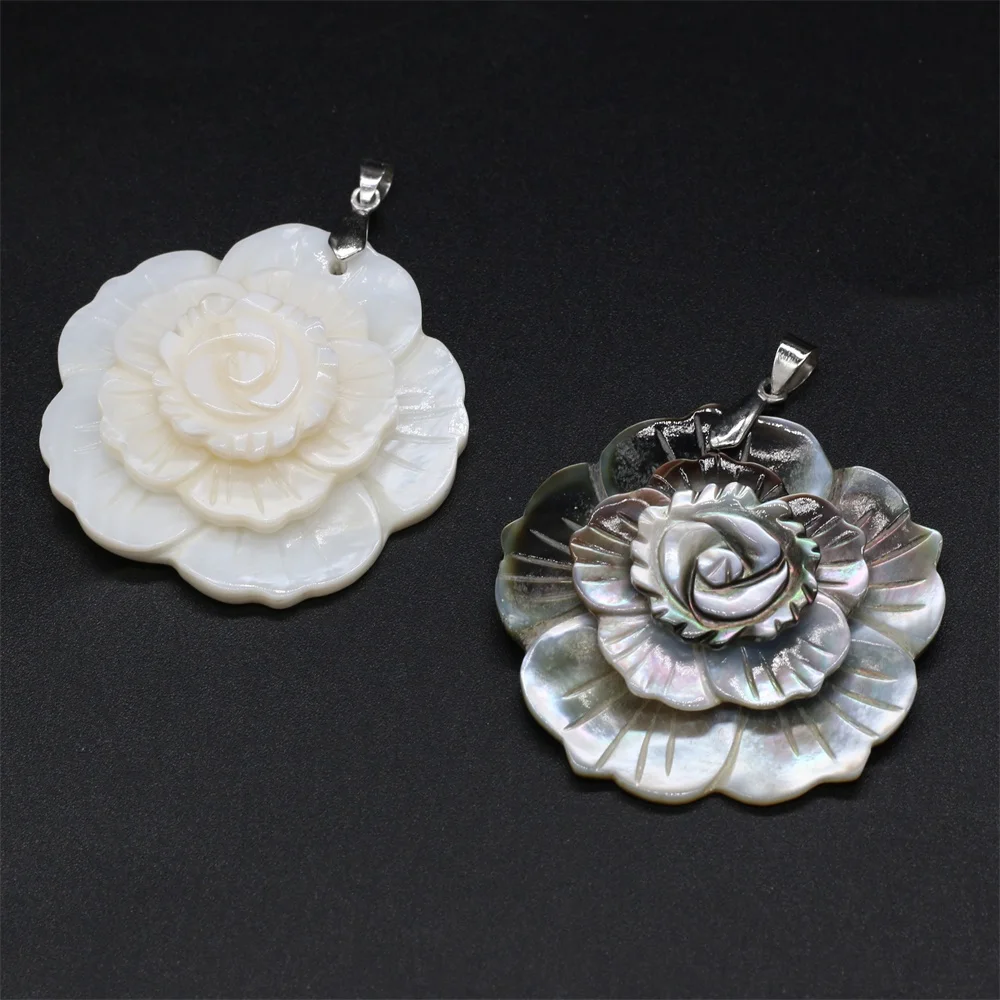 Natural Shell Pendant Exquisite Flower Shape White Shell Black Shell Accented Charms for Jewelry Making Necklace Bracelet DIY
Natural Shell Pendant Exquisite Flower Shape White Shell Black Shell Accented Charms for Jewelry Making Necklace Bracelet DIY