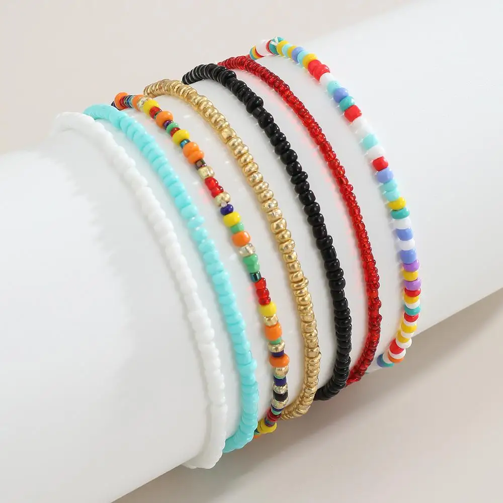 Boho Beach 7pcs/set Random Color Handmade Beaded Anklets For Women Adjustable Colorful Anklet Bracelet On The Leg Foot Jewellery
Boho Beach 7pcs/set Random Color Handmade Beaded Anklets For Women Adjustable Colorful Anklet Bracelet On The Leg Foot Jewellery