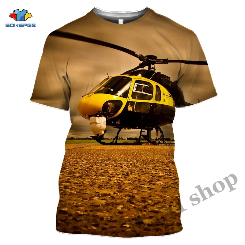 Helicopter T-shirt Harajuku 3D print Man Woman Clothes Hip Hop T Shirt Aircraft Short Sleeve Plane Set Shirt Streetwear Pullover
Helicopter T-shirt Harajuku 3D print Man Woman Clothes Hip Hop T Shirt Aircraft Short Sleeve Plane Set Shirt Streetwear Pullover
