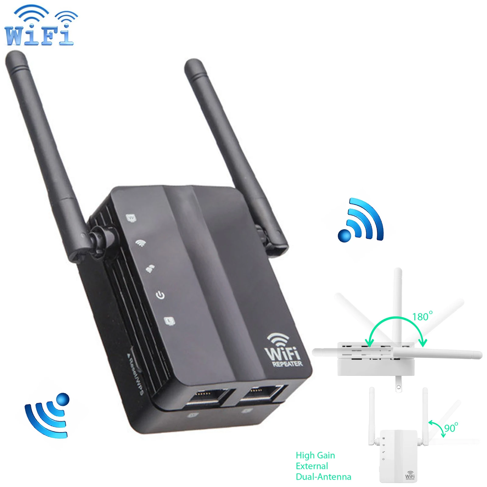 

WiFi Repeater Extender Long Range AP Wireless 300Mbps Amplifier Router Wi-Fi Hotspot Signal Booster Antenna RJ45 WAN LAN Network