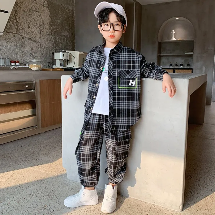 Spring Clothing Korean Style New Plaid Suit Medium And Big Children 2022 Spring Children's Two-Piece Set
Spring Clothing Korean Style New Plaid Suit Medium And Big Children 2022 Spring Children's Two-Piece Set