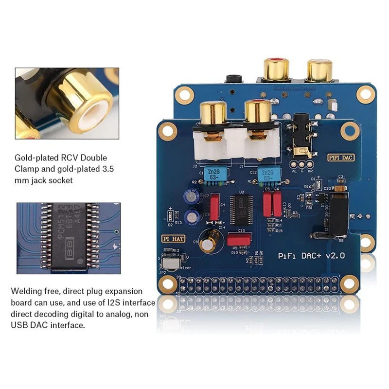 Audio Sound Card Module,I2S Interface PiFi DIGI DAC + HIFI DIGI Digital Audio Card for Raspberry PI 3 Model B / 2B / B
Audio Sound Card Module,I2S Interface PiFi DIGI DAC + HIFI DIGI Digital Audio Card for Raspberry PI 3 Model B / 2B / B