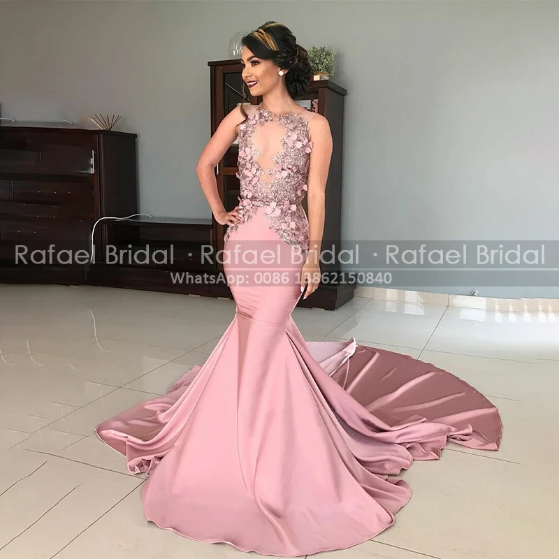 Длинное вечернее платье с юбкой годе, розовое золото, с 3D цветами, 2021 
Длинное вечернее платье с юбкой годе, розовое золото, с 3D цветами, 2021