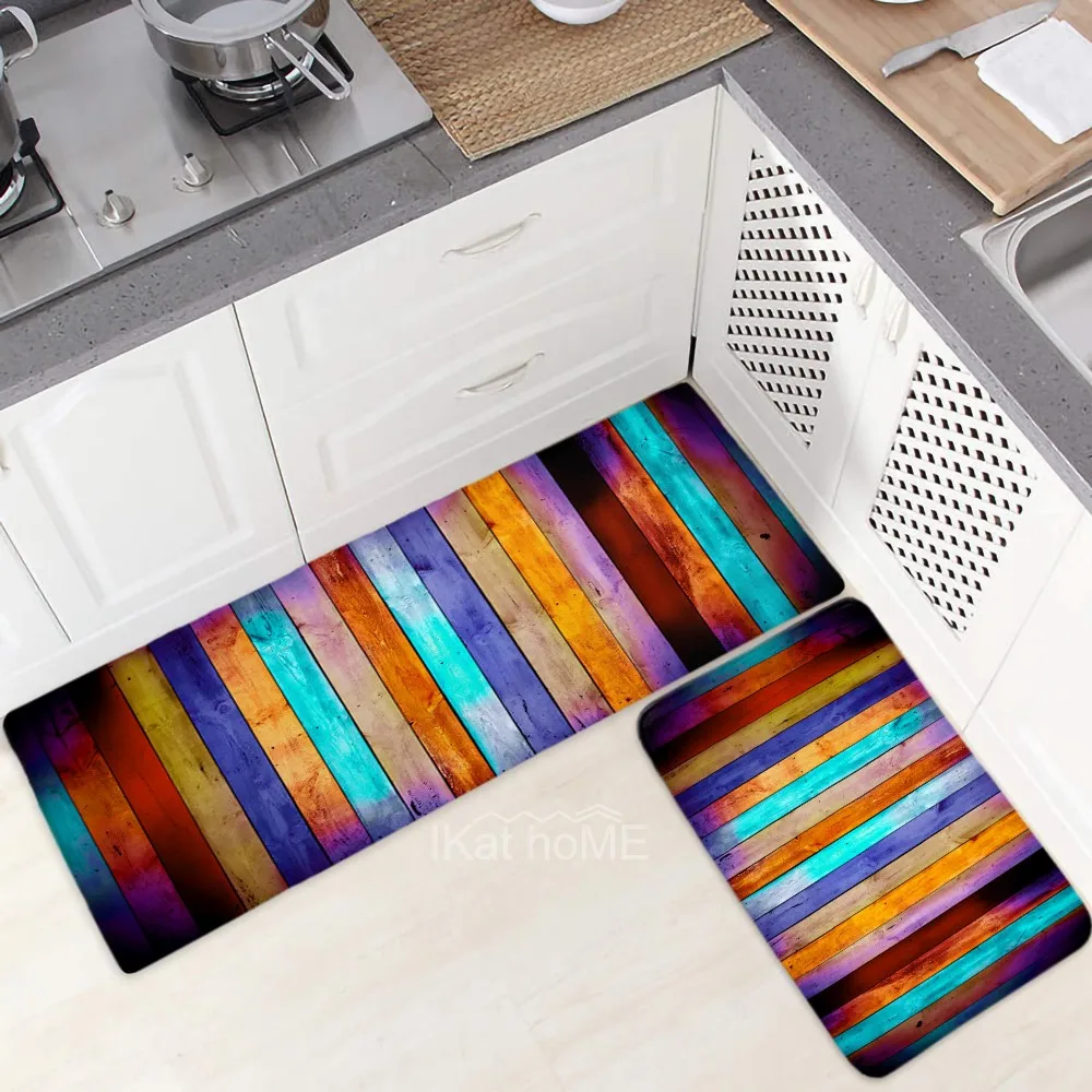 Wood Grain Kitchen Mat Bedroom Entrance Doormat Home Hallway Floor Decoration Living Room Carpet Bathroom Anti-Slip Rug Colorful
Wood Grain Kitchen Mat Bedroom Entrance Doormat Home Hallway Floor Decoration Living Room Carpet Bathroom Anti-Slip Rug Colorful