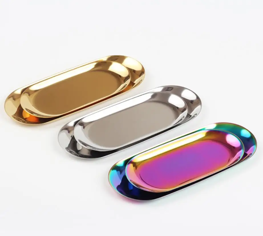 Stainless Steel Towel Tray Storage Tray Dish Plate Tea Fruit Bread Trays Cosmetics Jewelry Organizer Gold Oval Metal Dinnerware
Stainless Steel Towel Tray Storage Tray Dish Plate Tea Fruit Bread Trays Cosmetics Jewelry Organizer Gold Oval Metal Dinnerware