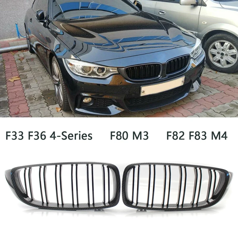 2X Carbon Front Bumper Grille Dual Line Grill for BMW F32/F33/F36 4-Series F80 M3 F82/F83 M4
2X Carbon Front Bumper Grille Dual Line Grill for BMW F32/F33/F36 4-Series F80 M3 F82/F83 M4