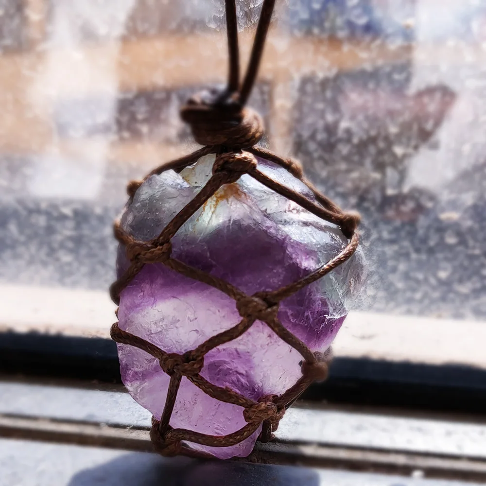 Natural Irregular Fluorite Rope Warp Healing Pendant Necklaces Adjustable Women Vintage Jewelry
Natural Irregular Fluorite Rope Warp Healing Pendant Necklaces Adjustable Women Vintage Jewelry