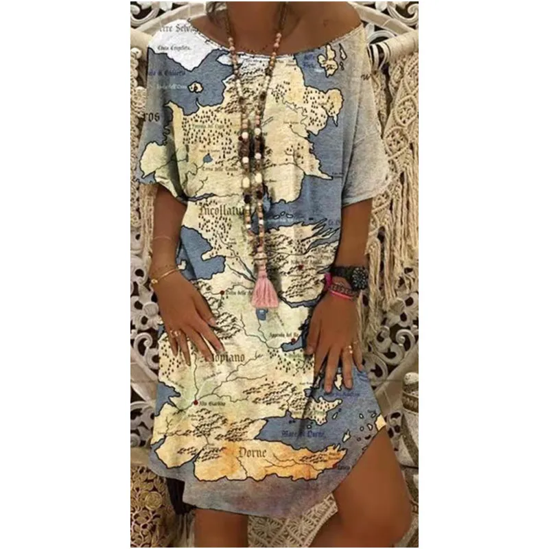 Summer Leopard Map Print Dress Casual Loose Midi Short Sleeve Irregular Women's Dresses Party Elegant Girl Bodycon Clothing
Summer Leopard Map Print Dress Casual Loose Midi Short Sleeve Irregular Women's Dresses Party Elegant Girl Bodycon Clothing
