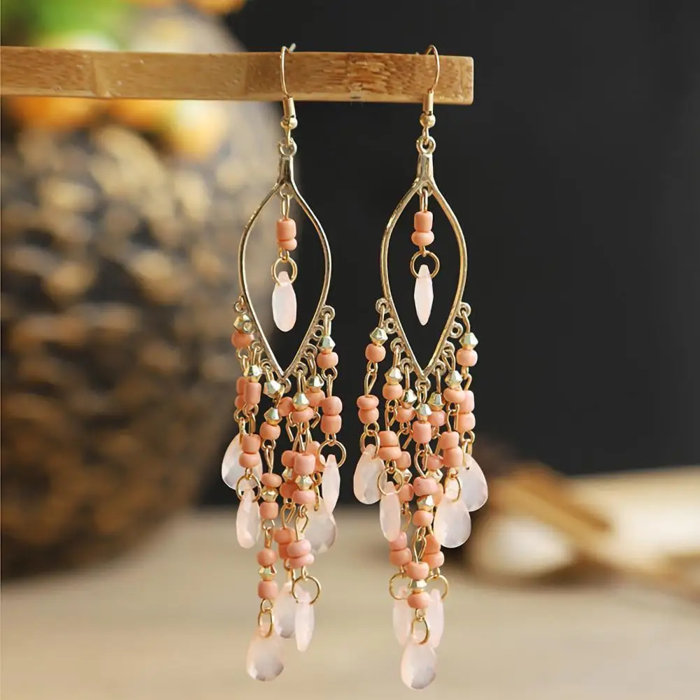 Lady 1 Pair Attractive Multicolor Long Drop Earrings Lightweight Earrings All Match for Prom
Lady 1 Pair Attractive Multicolor Long Drop Earrings Lightweight Earrings All Match for Prom