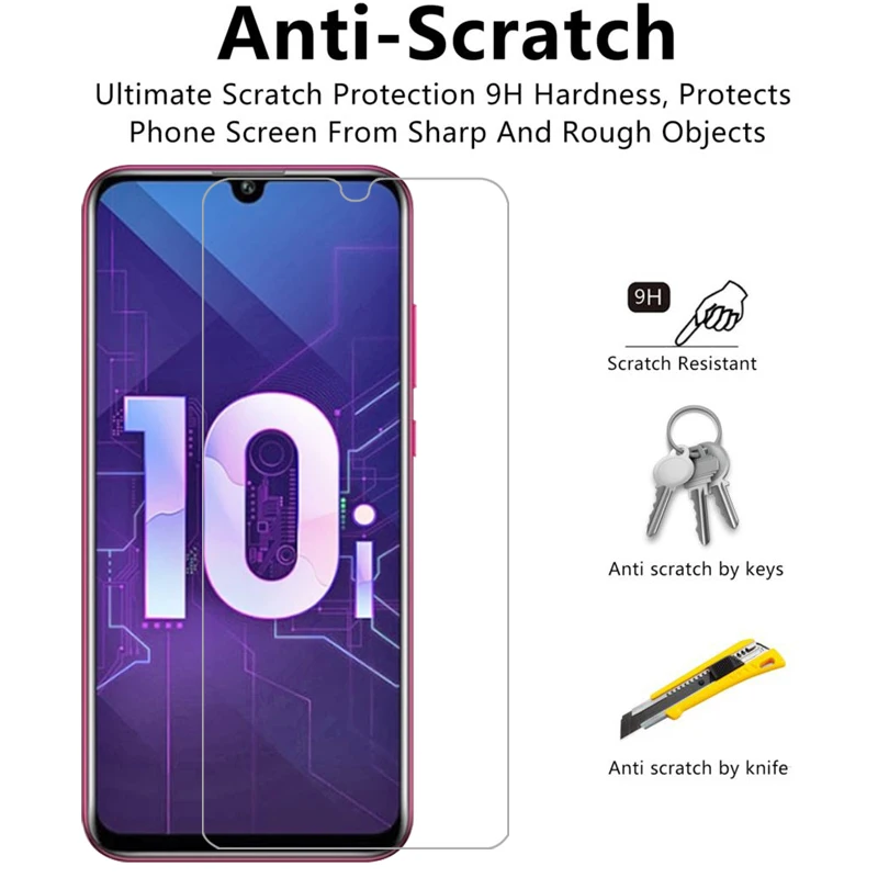 3PCS Tempered Glass for Honor 10 20 pro 10i lite 30 i Screen Protector Protective Huawei | Мобильные телефоны и