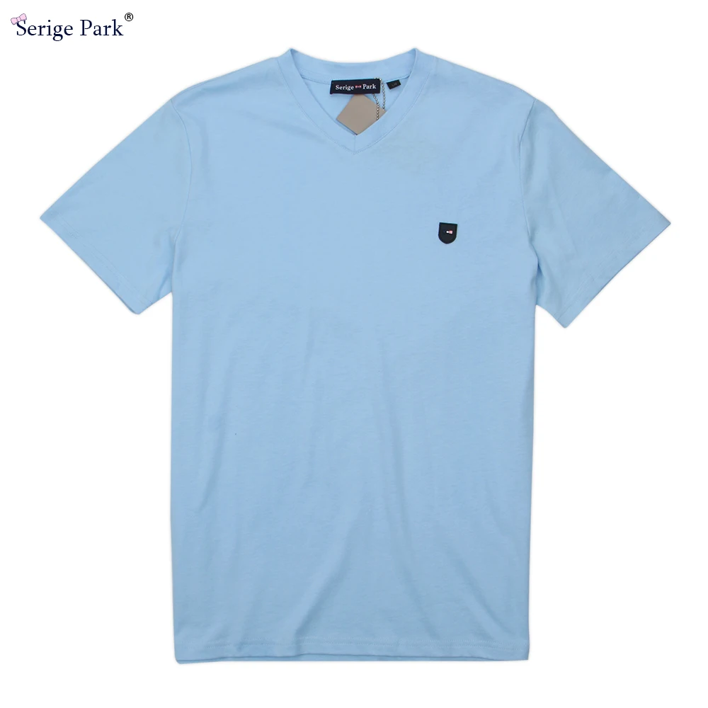 Высококачественная Мужская футболка с V-образным вырезом serige park Eden хлопок