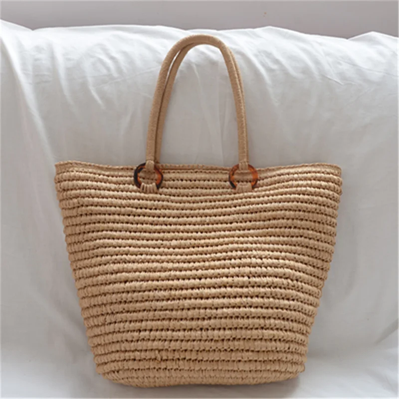 New Fashion Straw Bag Summer Hand Woven Bag Women Simple Casual Totes Handbag Holiday Travel Shoulder Bag Female Beach Bag
New Fashion Straw Bag Summer Hand Woven Bag Women Simple Casual Totes Handbag Holiday Travel Shoulder Bag Female Beach Bag