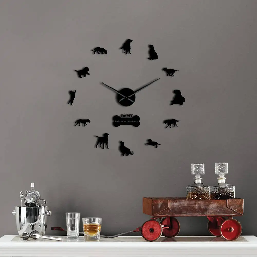 GZ310 Aliexpress Acrylic 3D mirror wall clock European style living room large dog clock
GZ310 Aliexpress Acrylic 3D mirror wall clock European style living room large dog clock