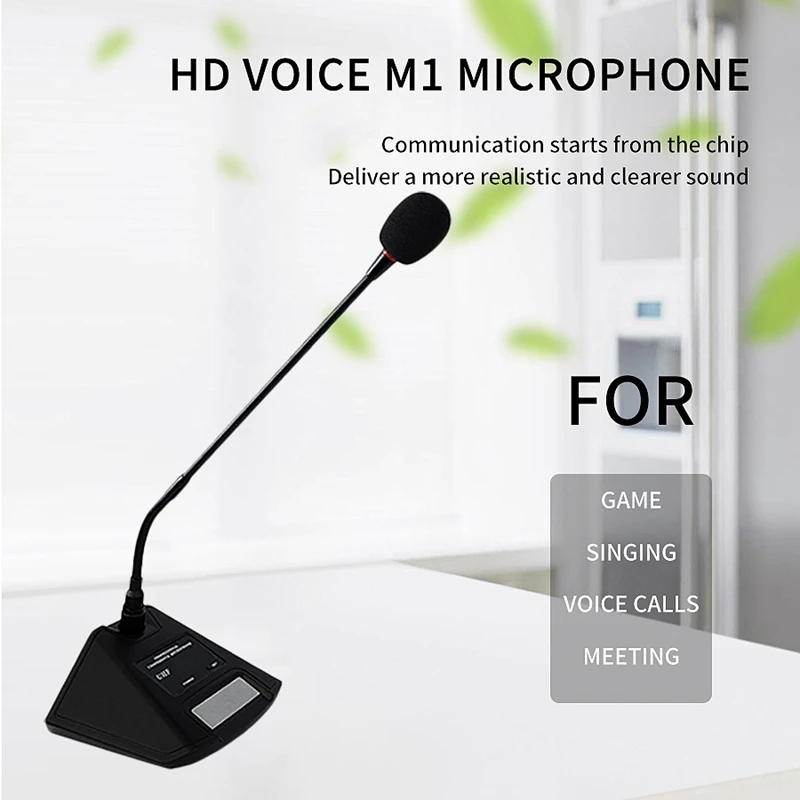 Wireless Microphone Desktop Gooseneck Condenser Microphone for Computer Teaching Conference Room
Wireless Microphone Desktop Gooseneck Condenser Microphone for Computer Teaching Conference Room