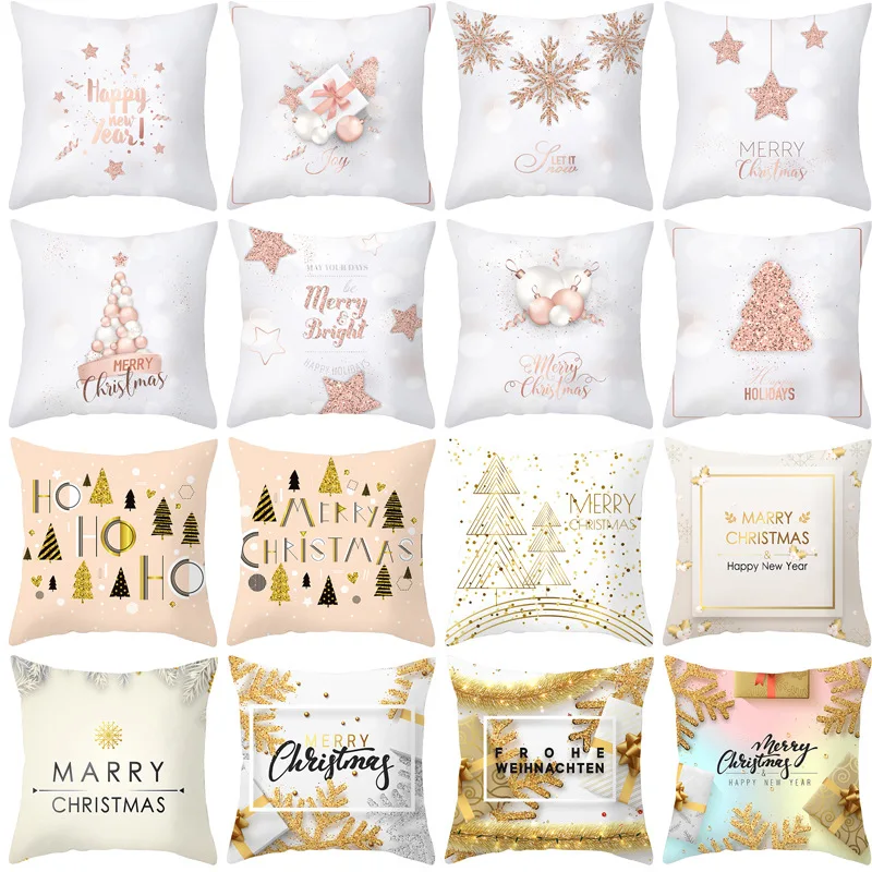 RULDGEE White Golden Peachskin Snowflake Cushion Cover 2021 Christmas New Sofa Pillow Cover Home Pillow Cover
RULDGEE White Golden Peachskin Snowflake Cushion Cover 2021 Christmas New Sofa Pillow Cover Home Pillow Cover