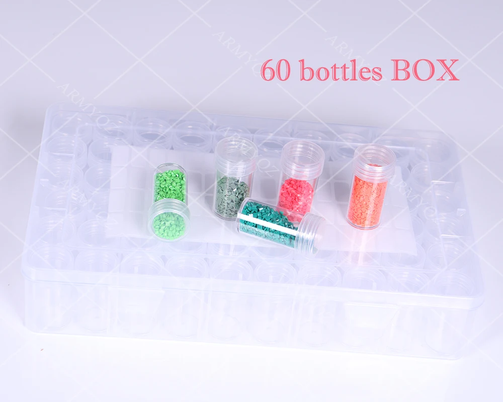 60 Slots Diamond Embroidery Box Diamond Painting Accessory Case Clear Plastic Beads Storage Boxes Cross Stitch Label sticker
60 Slots Diamond Embroidery Box Diamond Painting Accessory Case Clear Plastic Beads Storage Boxes Cross Stitch Label sticker