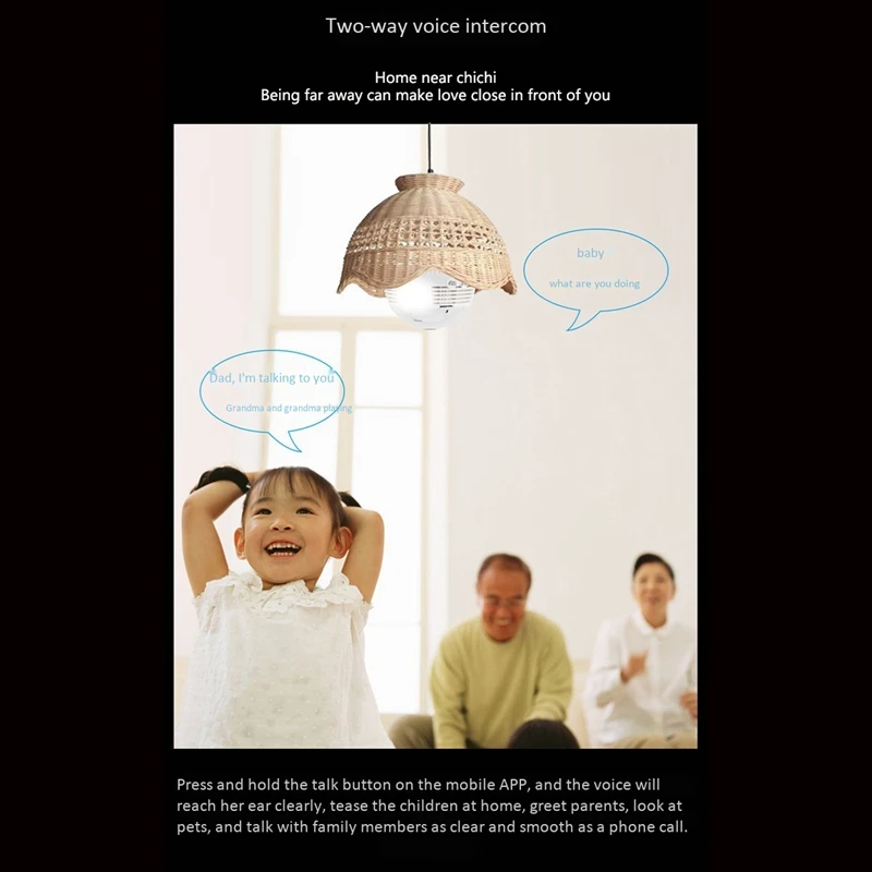 960P WIFI Light Bulb Camera Wide Angle Fisheye HD Indoor 32G Memory Card Camera with Infrared+White Light Camera
960P WIFI Light Bulb Camera Wide Angle Fisheye HD Indoor 32G Memory Card Camera with Infrared+White Light Camera