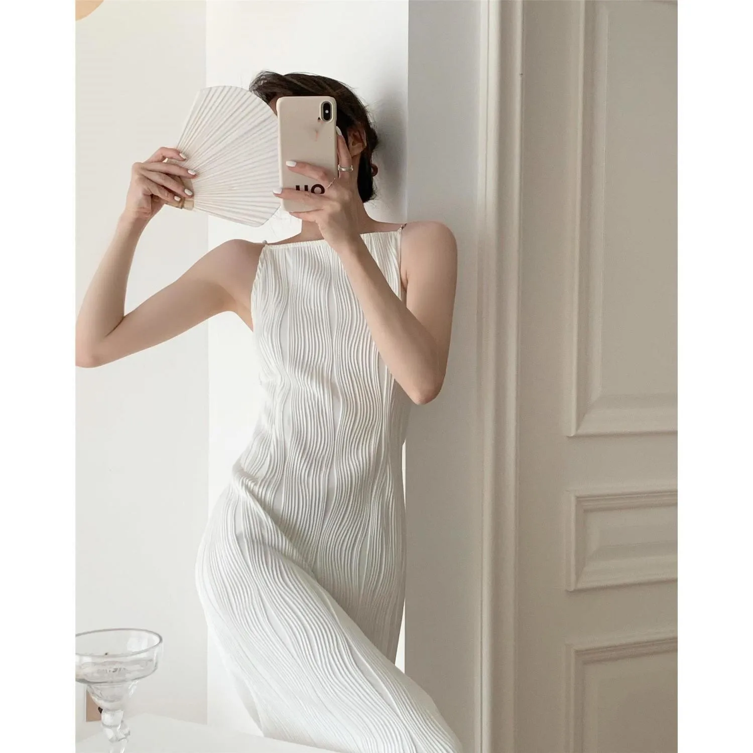 Solid Halter Sleeveless Ruffle Split Long Dress Female Sexy Backless Stylish Party Dresses For 2021 Summer White Lady Vestidos
Solid Halter Sleeveless Ruffle Split Long Dress Female Sexy Backless Stylish Party Dresses For 2021 Summer White Lady Vestidos