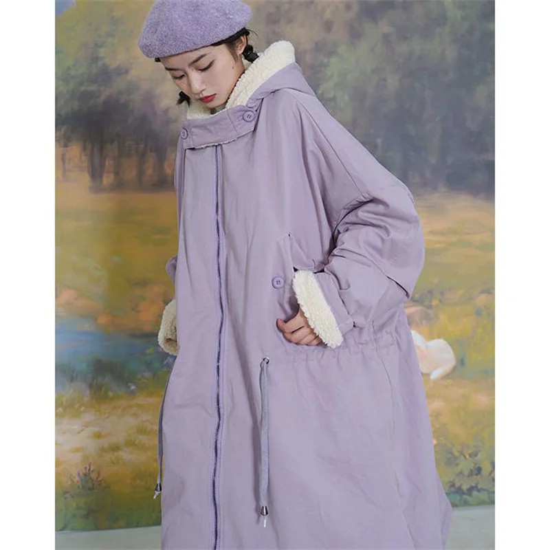 Female Students Korean Loose Padded Parkas Women X Long Jackets Winter Parkas Women Lamb Cashmere Thick Cotton Over Coats Abrigo
Female Students Korean Loose Padded Parkas Women X Long Jackets Winter Parkas Women Lamb Cashmere Thick Cotton Over Coats Abrigo