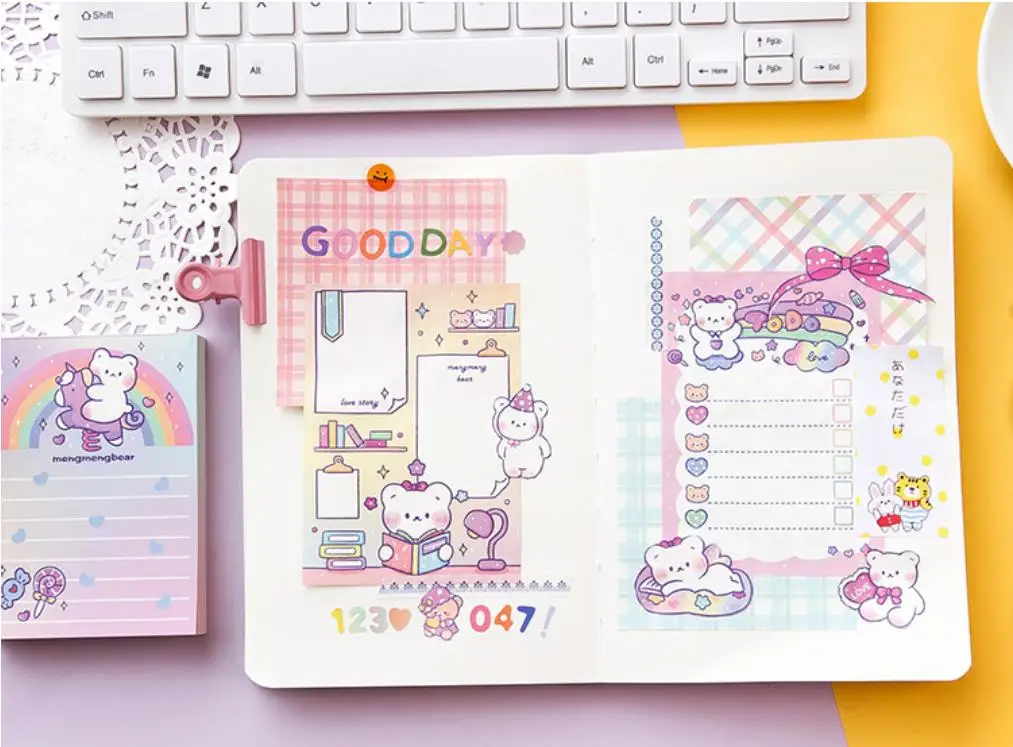 Cute Bear" Removeable Papers Office School Memo Notes Pads Cute Tear off Stickers Pocket Small Notepad
Cute Bear" Removeable Papers Office School Memo Notes Pads Cute Tear off Stickers Pocket Small Notepad