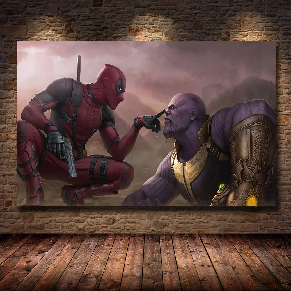 Funny Creative Marvel Avengers Deadpool Thanos Canvas Painting Wall Art Decor Posters and Prints for Room Decor Wall Painting
Funny Creative Marvel Avengers Deadpool Thanos Canvas Painting Wall Art Decor Posters and Prints for Room Decor Wall Painting