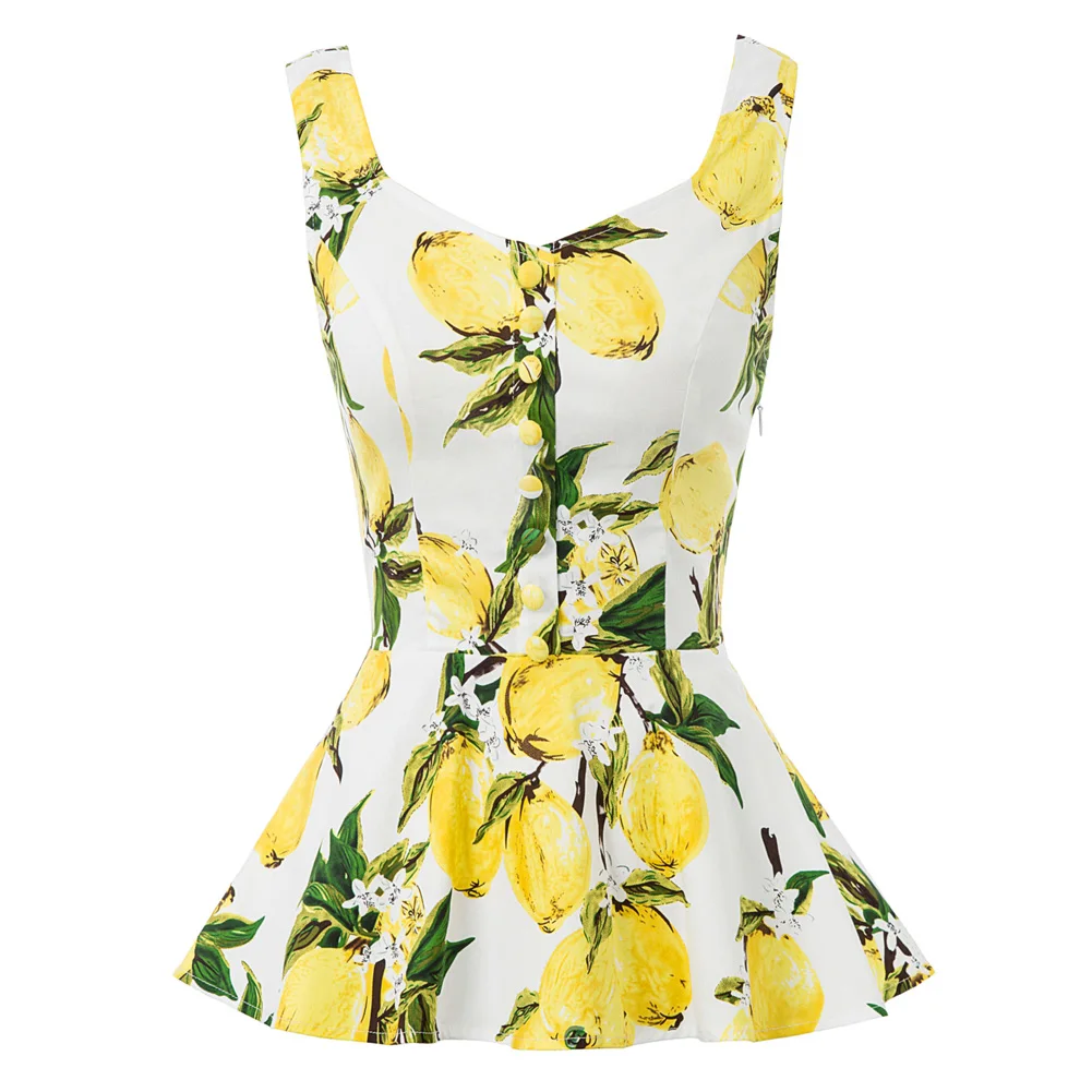 BP summer tops Women's tanks buttons vintage Cotton Sleeveless Buttons Decorated printed ladies tanks Vintage Retro
BP summer tops Women's tanks buttons vintage Cotton Sleeveless Buttons Decorated printed ladies tanks Vintage Retro