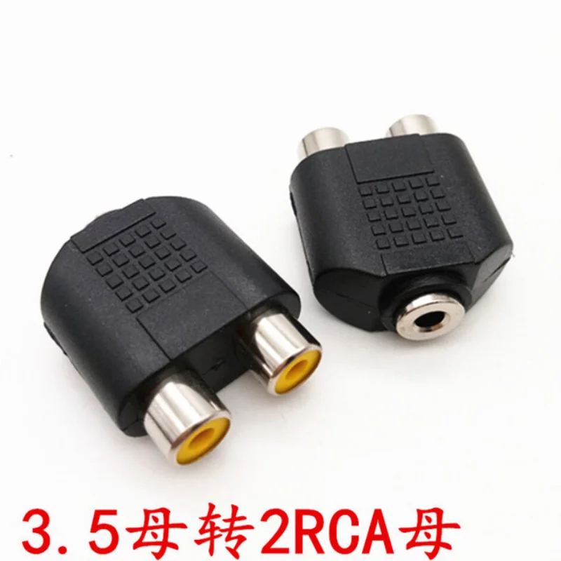 2pcs 3.5mm Audio Stereo Jack Female To 2 RCA Male Audio Jack Connector Adapter Converter for Speaker black socket
2pcs 3.5mm Audio Stereo Jack Female To 2 RCA Male Audio Jack Connector Adapter Converter for Speaker black socket
