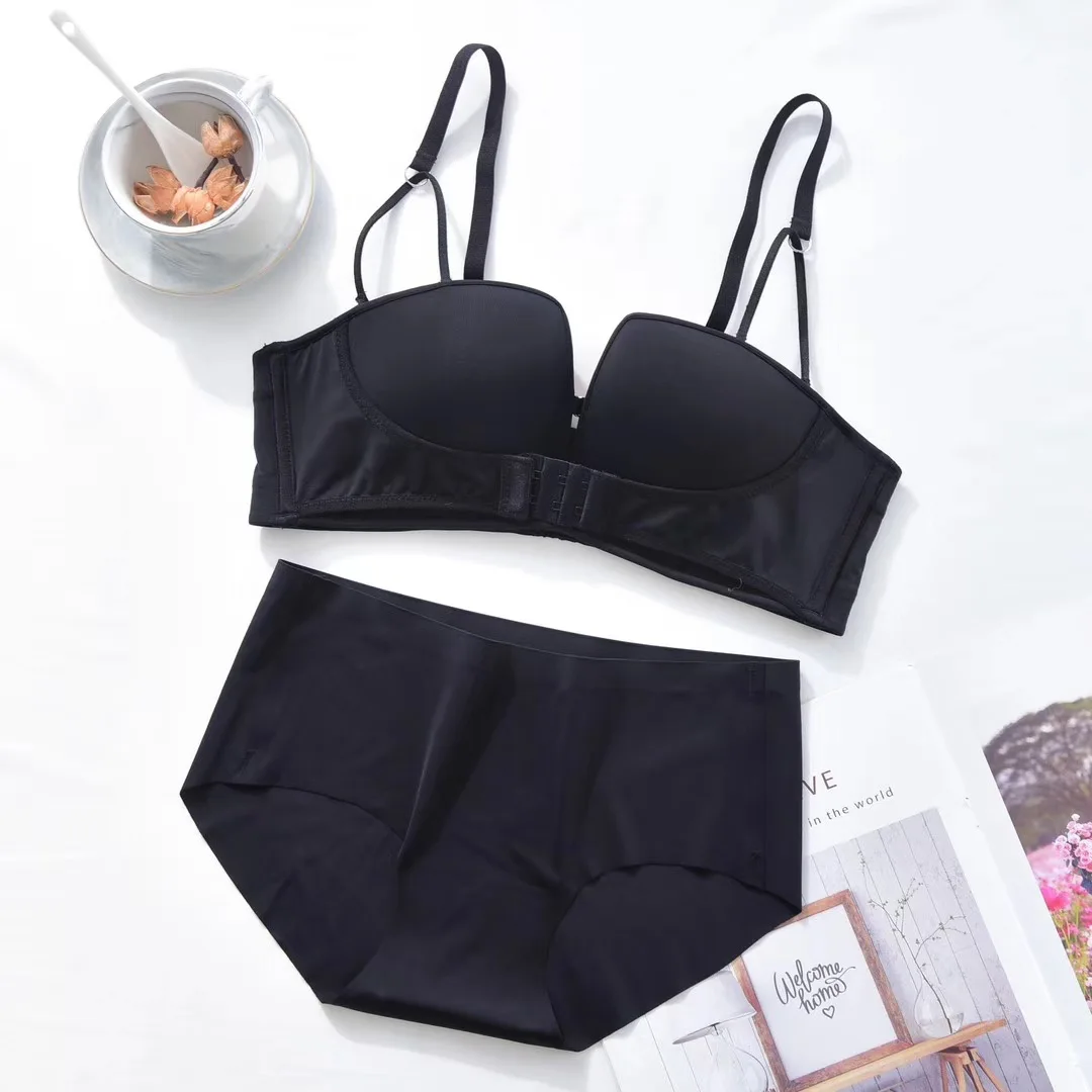 Biiggxx Sexy girl underwear set seamless comfortable underwear front buckle comfortable non-steel slip gathered bra
Biiggxx Sexy girl underwear set seamless comfortable underwear front buckle comfortable non-steel slip gathered bra