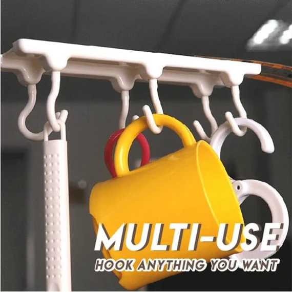 Multifunctional Plastic adhensive 6 hooks Kitchen Cabinet Hanger Cup Holder Space Saving Storage Organizer
Multifunctional Plastic adhensive 6 hooks Kitchen Cabinet Hanger Cup Holder Space Saving Storage Organizer