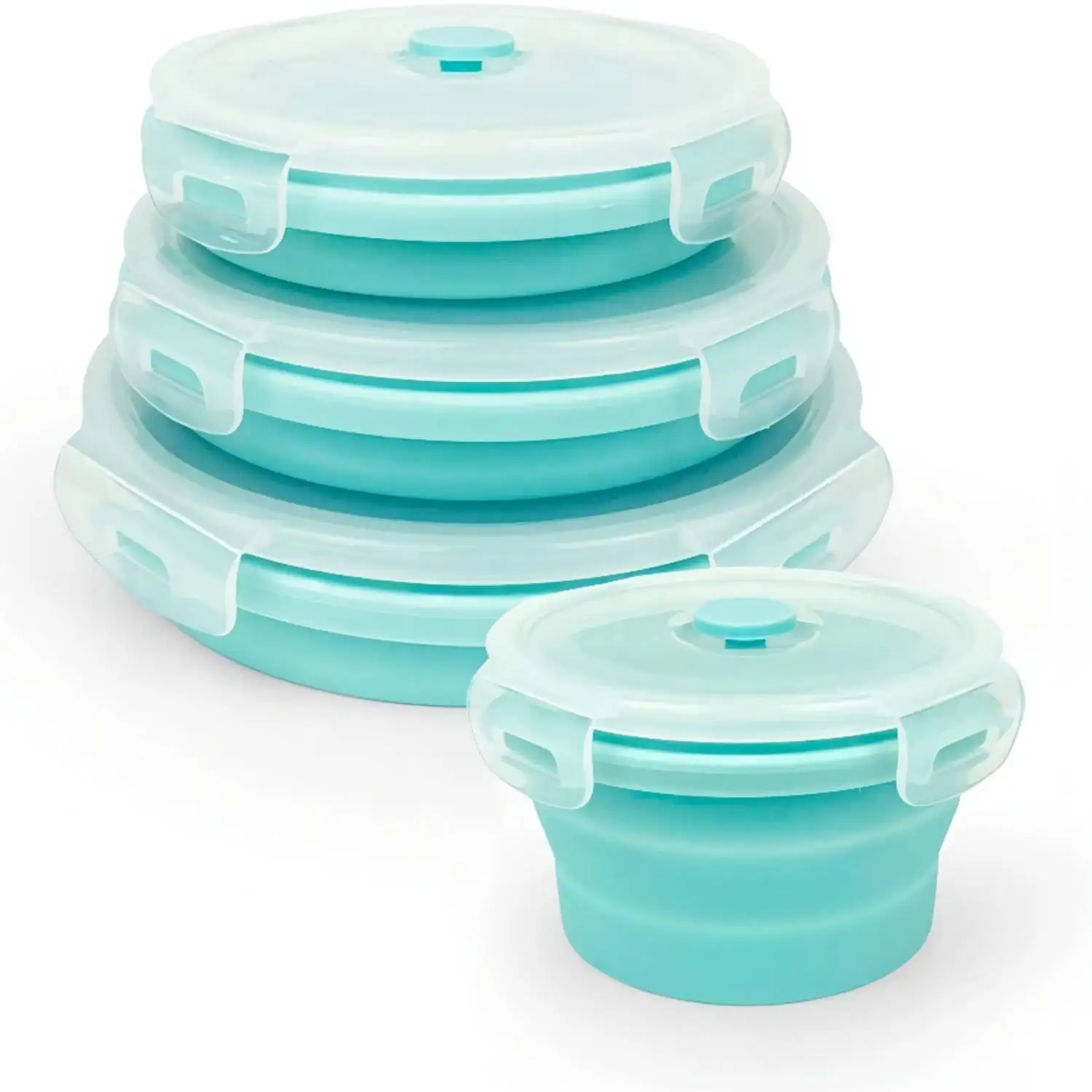 Round Silicone Food Storage Containers,Collapsible,Fresh Box for Travel Camping,Set of 4,Microwave Dishwasher and Freezer Safe
Round Silicone Food Storage Containers,Collapsible,Fresh Box for Travel Camping,Set of 4,Microwave Dishwasher and Freezer Safe