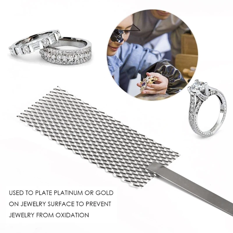 

DIY Platinized Titanium Anode Rhodium Jewelry PlatingTool Mesh With Handle Anode Rhodium Palladium Plater Jeweler Tools R9JE