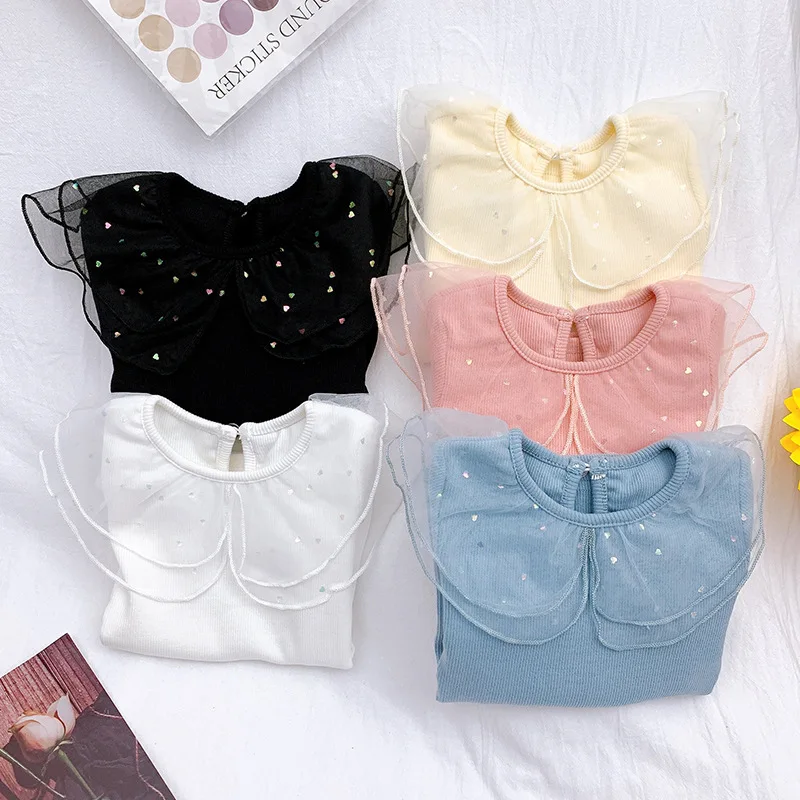 Spring Girl Long Sleeve T-shirt With Lace Collar Cute Elegant Solid Color Fall Children Blouses Toddler Baby Fashion Clothes
Spring Girl Long Sleeve T-shirt With Lace Collar Cute Elegant Solid Color Fall Children Blouses Toddler Baby Fashion Clothes