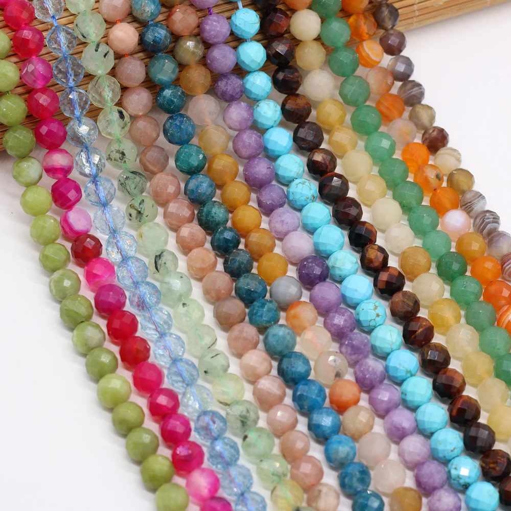 Natural Stone Loose Beads Faceted Round Crystal Agates Rose Quartz Spacer Stone Charms for Jewelry Making Necklace Bracelet
Natural Stone Loose Beads Faceted Round Crystal Agates Rose Quartz Spacer Stone Charms for Jewelry Making Necklace Bracelet