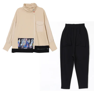 Fashion Elegant Two Piece Pants Sets Outfits Women Plus Size Printed Tops + Ankle-length Pants Suits Workwear Ladies 2 Pcs Sets
Fashion Elegant Two Piece Pants Sets Outfits Women Plus Size Printed Tops + Ankle-length Pants Suits Workwear Ladies 2 Pcs Sets