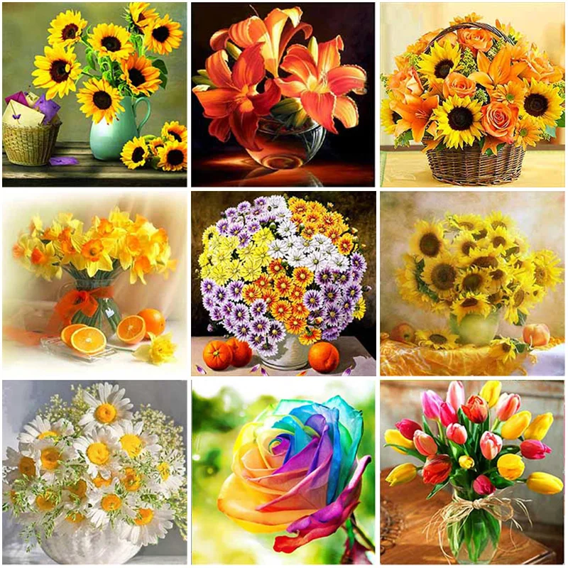 5D DIY Diamond Painting Flowers Cross Stitch Sunflower Diamond Embroidery Full Square Round Drill Mosaic Picture Home Decor Gift
5D DIY Diamond Painting Flowers Cross Stitch Sunflower Diamond Embroidery Full Square Round Drill Mosaic Picture Home Decor Gift