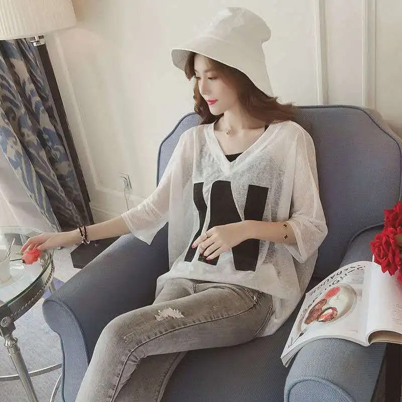 Single/Set Summer Short-Sleeved T-shirt Loose and Plus-sized Women's Clothing V-neck Top Shirt with Narrow Piece Thin Bat Shirt
Single/Set Summer Short-Sleeved T-shirt Loose and Plus-sized Women's Clothing V-neck Top Shirt with Narrow Piece Thin Bat Shirt