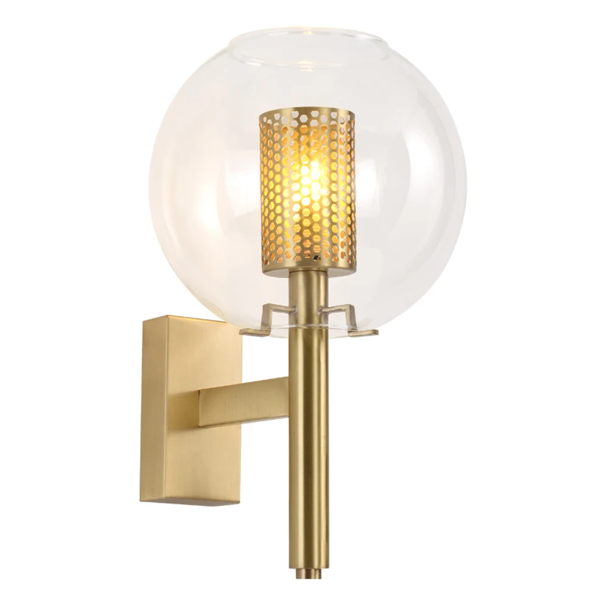 Modern All-copper Bracket Wall Lamps Luxury Living Room Bedroom American Hotel Corridor Glass Shade Sconces Wall Lights Fixtures 
Modern All-copper Bracket Wall Lamps Luxury Living Room Bedroom American Hotel Corridor Glass Shade Sconces Wall Lights Fixtures
