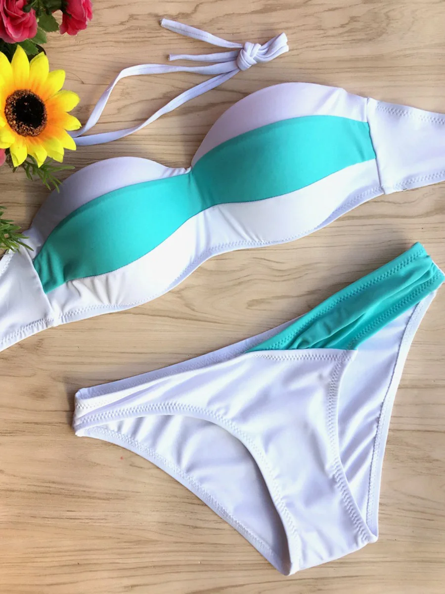 Sexy Bikini 2021 Push Up Bikini Set White Blue Swimwear Women Micro Swimsuit Female Bandage Biquini Beach Party Two-Piece Sets
Sexy Bikini 2021 Push Up Bikini Set White Blue Swimwear Women Micro Swimsuit Female Bandage Biquini Beach Party Two-Piece Sets