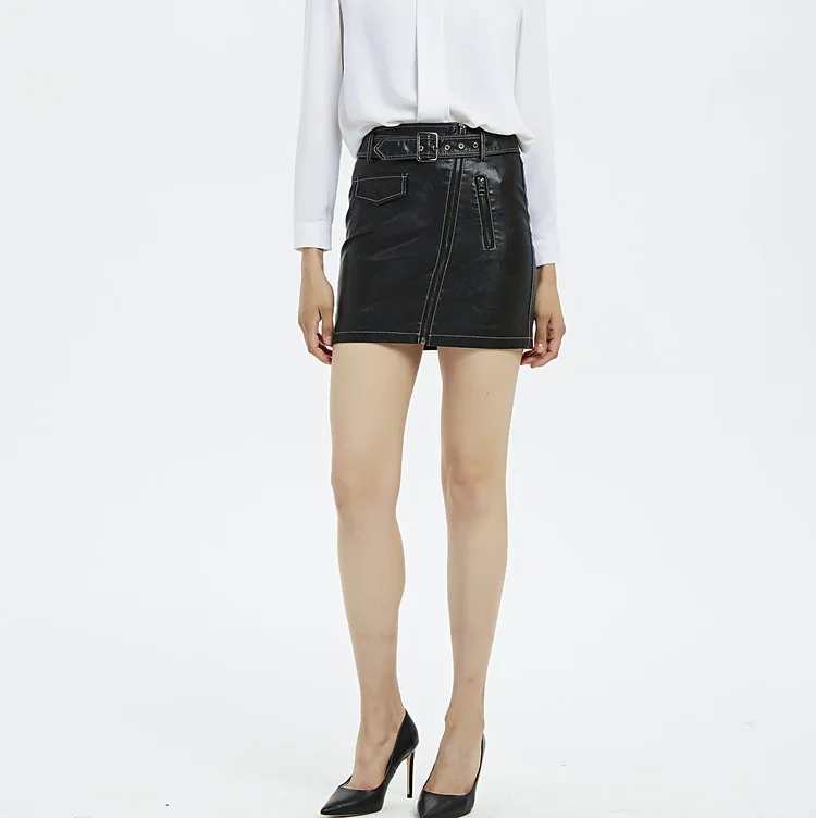 J1206-2019 spring and autumn new high waist slim skirt leather skirt with hip A-line short skirt and belt
J1206-2019 spring and autumn new high waist slim skirt leather skirt with hip A-line short skirt and belt