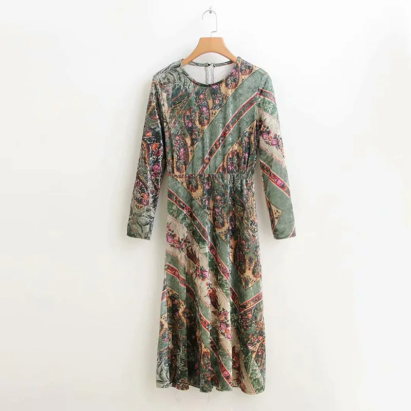 Fashionable Light Mature Digital Printing Velvet Chic Dress Women's 2021 New Spring Summer O Neck Long Sleeve Print Long Dresses
Fashionable Light Mature Digital Printing Velvet Chic Dress Women's 2021 New Spring Summer O Neck Long Sleeve Print Long Dresses